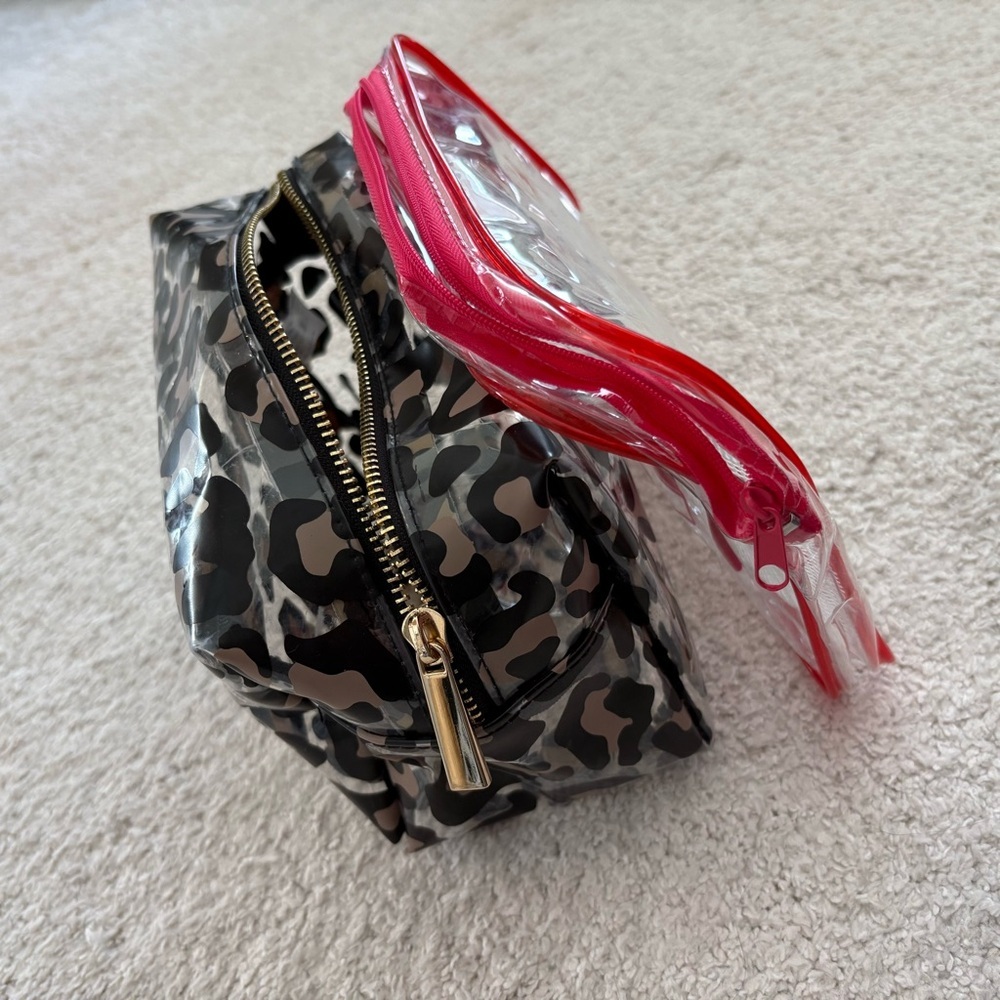 Clear Travel Zip Toiletry Bag Set - Picture 9 of 12